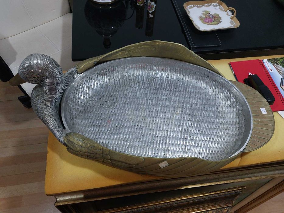 Travessa de pato em estanho