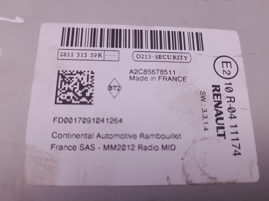 Rádio / auto-rádio RENAULT Captur (J5_)