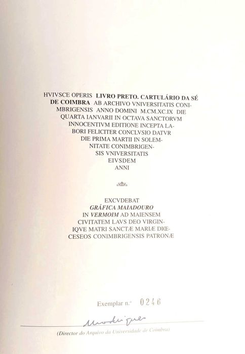 Livro Preto - Cartulário da Sé Coimbra