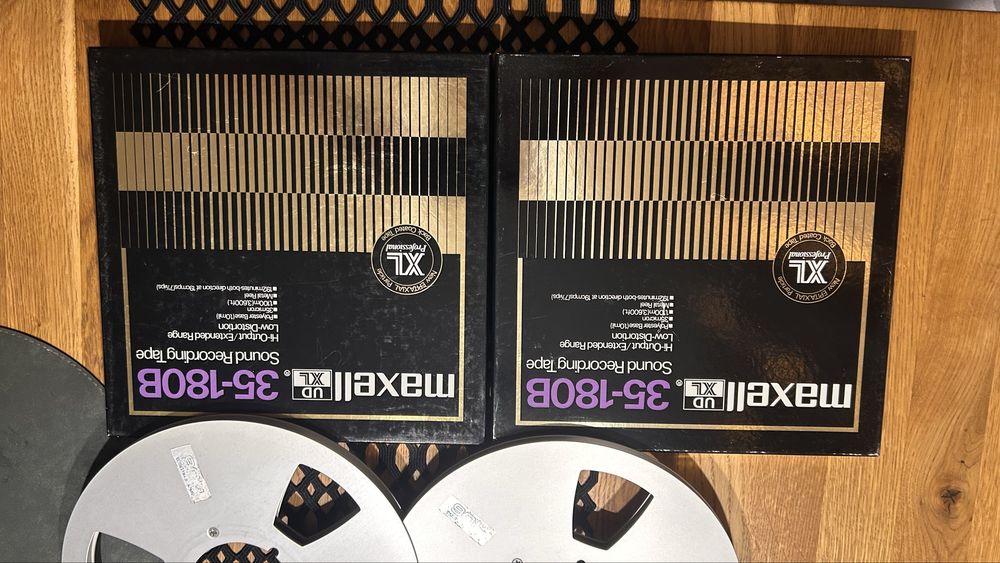 Szpule magnetofonowe 26,5 MAXELL + AMPEX