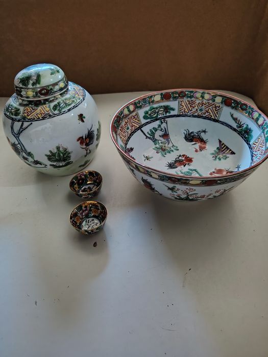 Conjunto antigo cerâmica