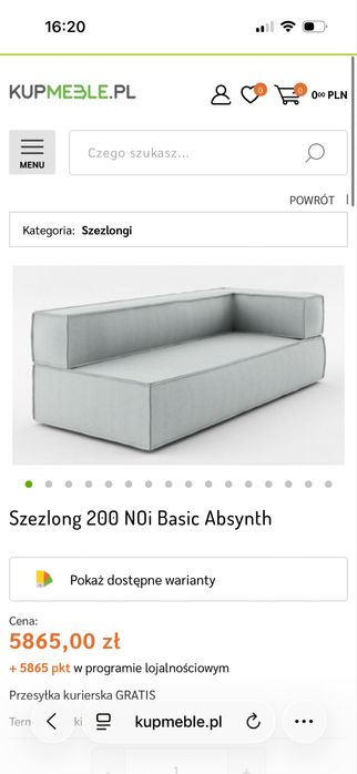 Sofa Szezlong Absynth NOI 200 jak Westwing Lennon