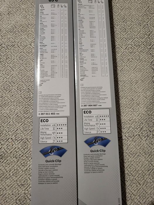 Wycieraczki bosch komplet 650mm i 400mm.  26" 16"