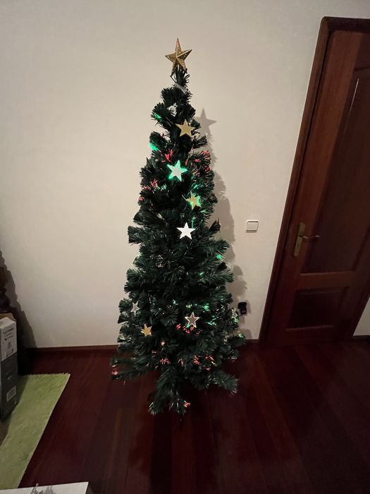 Árvore de Natal com fibra óptica