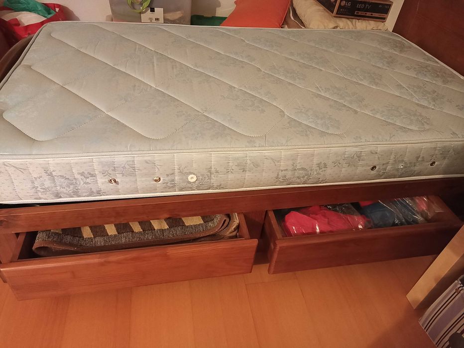 Mobília de quarto solteiro madeira maciça