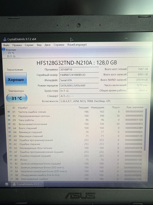 Продам ноутбук Asus X541U (i3/4gb/ssd128gb)