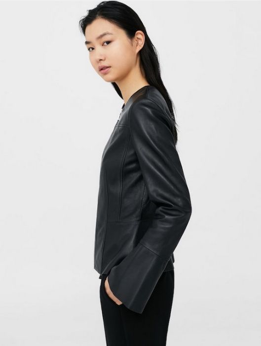 Кожаная натуральная куртка Mango XS-S, новая