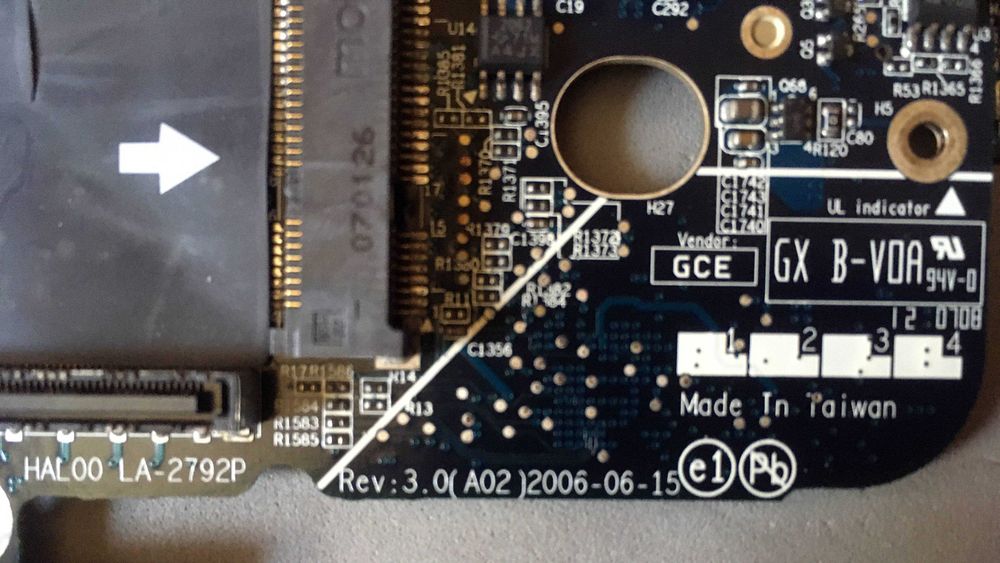 Motherboard LA-2792P HAL00 05D 0X299 – DAMAGED (Dell Latitude D620)64740050502273122