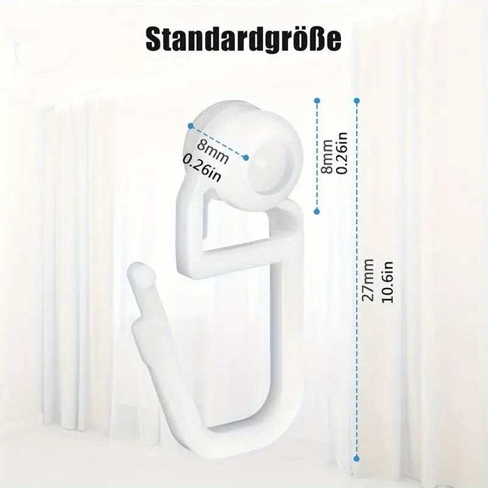 Крючки пластиковые для штор. Цена за комплект.