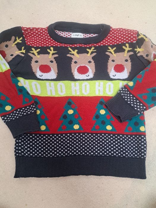 Sweterek swiateczny F&F rozm.98 + GRATIS
