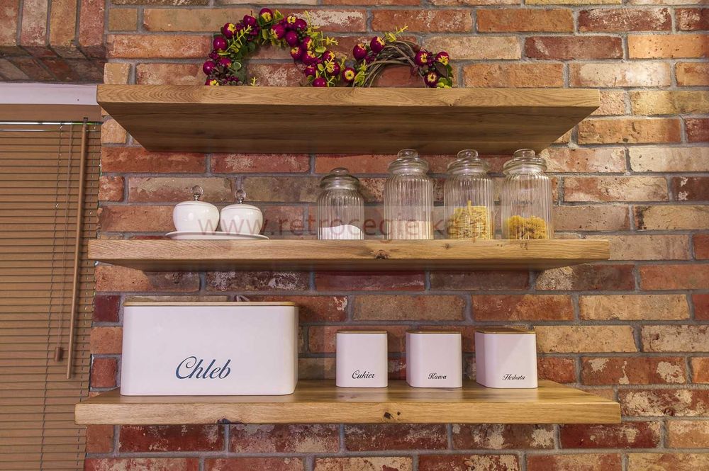 Cegła rozbiórkowa w kuchni- płytki z cegły