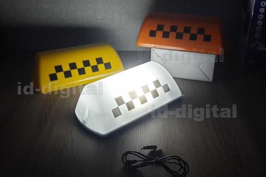 Шашка Таксі фішка Taxi акумуляторна бездротова з пультом ДК на акб led