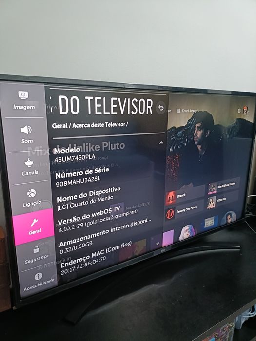 TV LG 43" 4K Smart TV (43UM7450PLA)