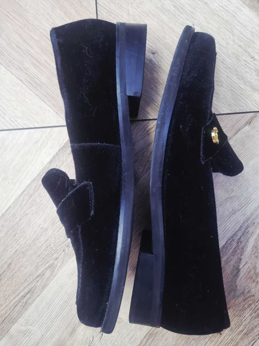 Aksamitne welurowe velvet mokasyny Eva Minge
