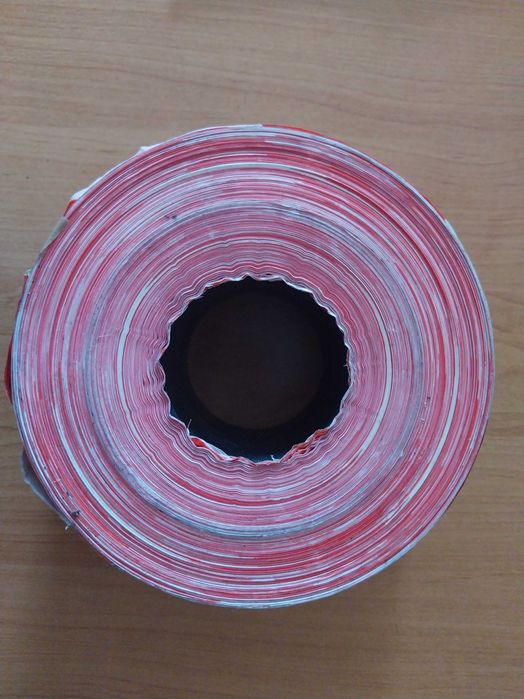 Taśma ostrzegawcza BIAŁO-CZERWONA folia odgradzająca