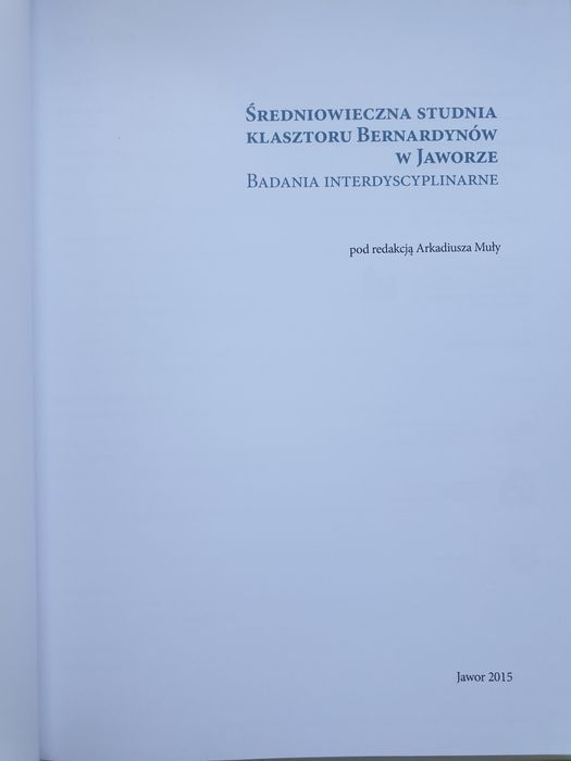 Średniowieczna studnia Klasztoru Bernardynów w Jaworze Jawor Badania