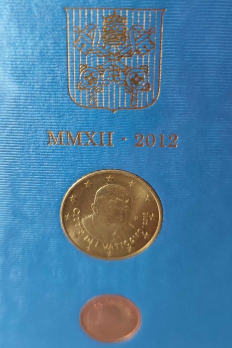 Serie de moedas euro do Vaticano - ano 2012 (FDC)
