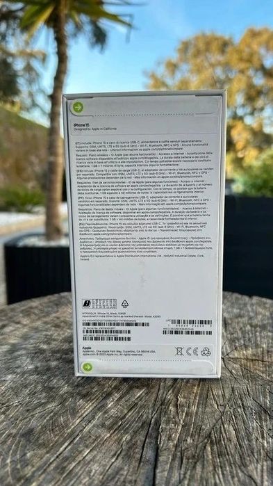 Caixa Original Apple Iphone 15 - 128gb - Preto