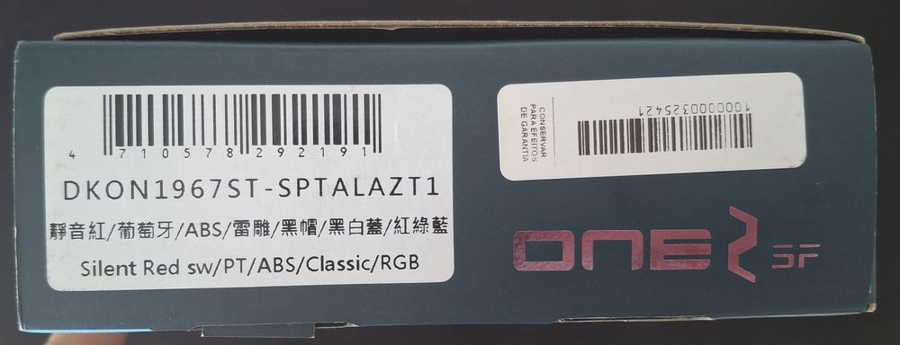 Teclado Ducky One 2 SF - switch's silent red - layout PT