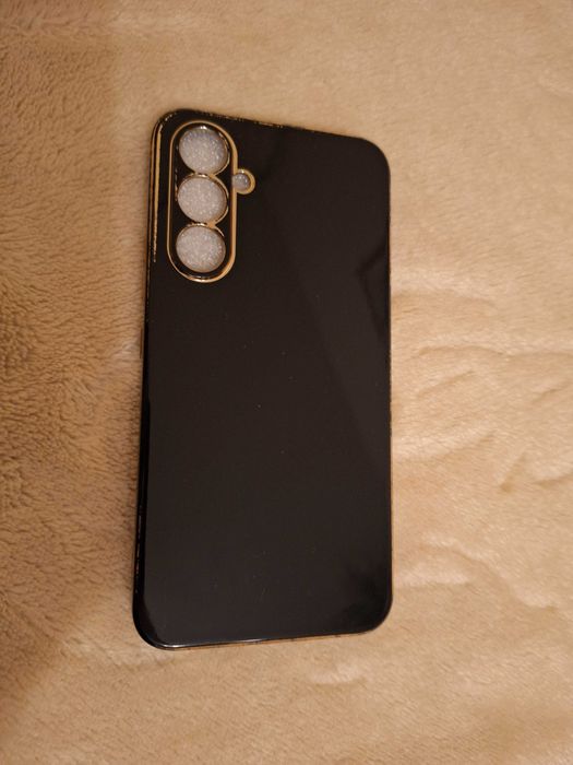 Etui czarne ze złotymi elementami Samsung Galaxy A54