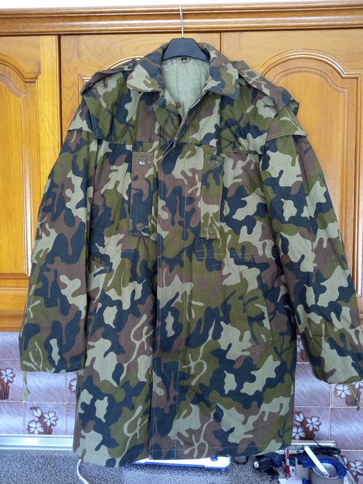 Casaco camuflado Exército Roménia M1990 sobretudo militar parka novo