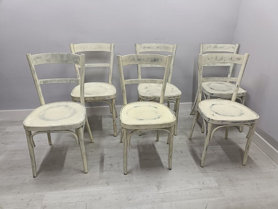 Drewniane krzesła Thonet Fameg decoupage dostępne 7szt
