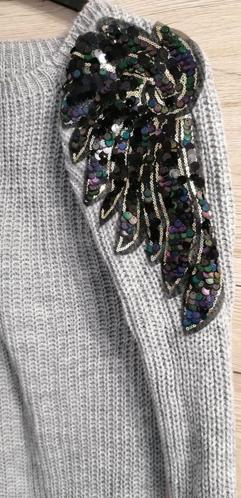 Sweter dlugi skrzydla roz. M