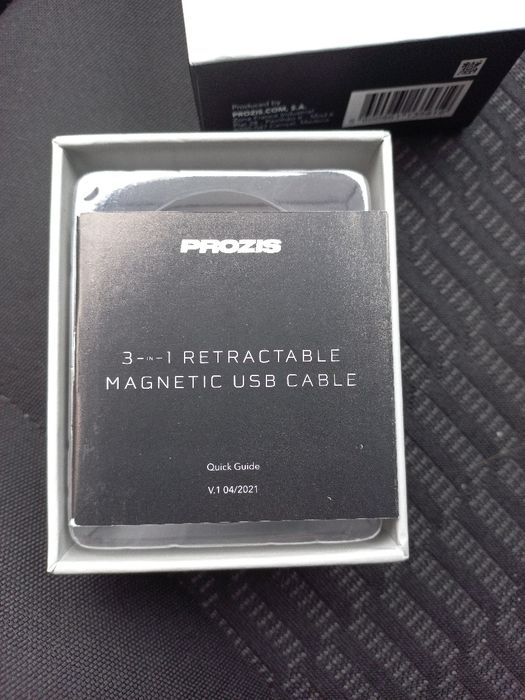 Cabo USB Retrátil Magnético 3-em-1 Prozis
