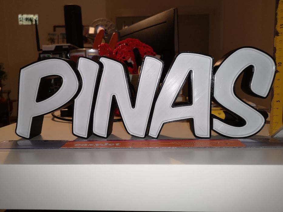 Nome com leds personalizados