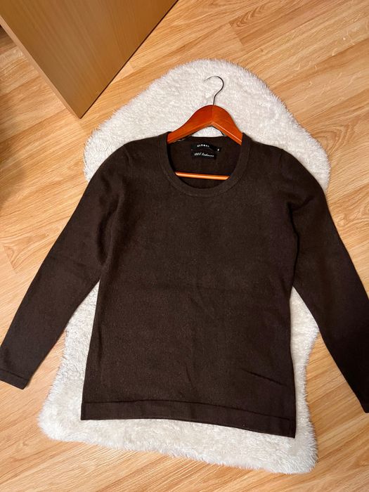 Светр лонг джемпер кашемір, шоколадного кольору, розмір S