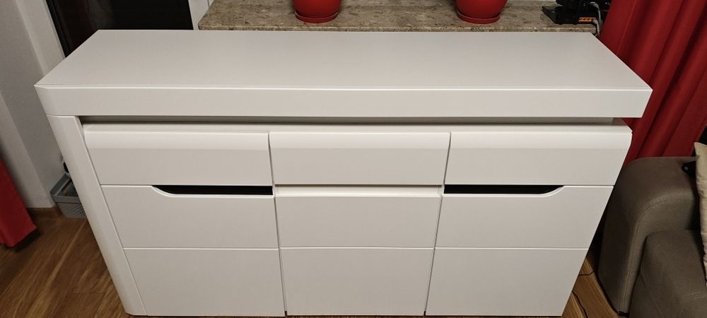 Komoda biały połysk Agata meble IRMA. STAN BARDZO DOBRY!!