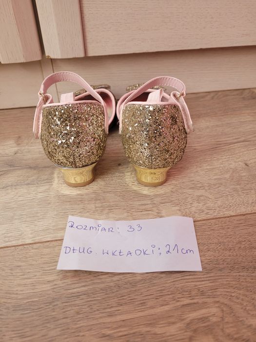 Buciki ,Pantofelki brokatowe dziecięce H&M roz 33