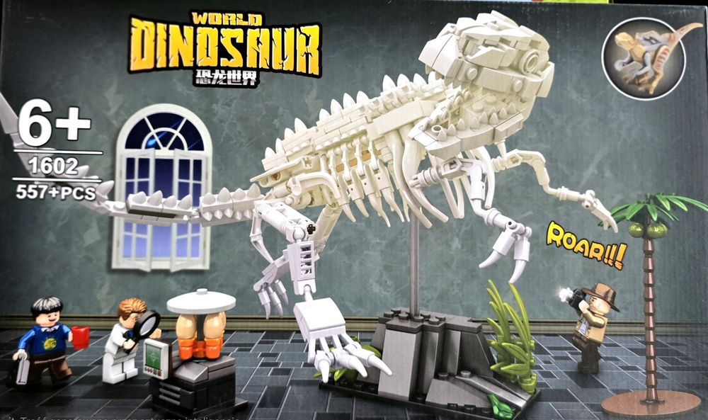 Nowe klocki Jurassic World muzeum szkielet dinozaur kompatybilne Lego