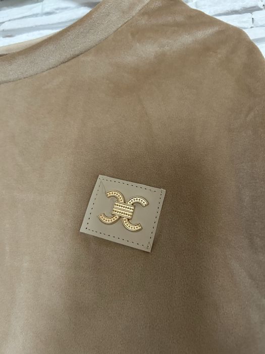 Wiosenny komplet dresowy z naszywką luxury S M L XL damsk dres damski