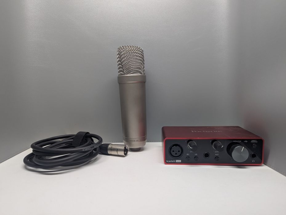 Комплект для подкастів – Rode NT1-A + Focusrite Scarlett Solo 3rd Gen