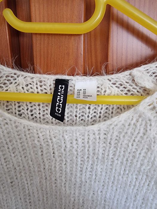Camisola mais para o curta bege de malha H&M, tamanho XS
