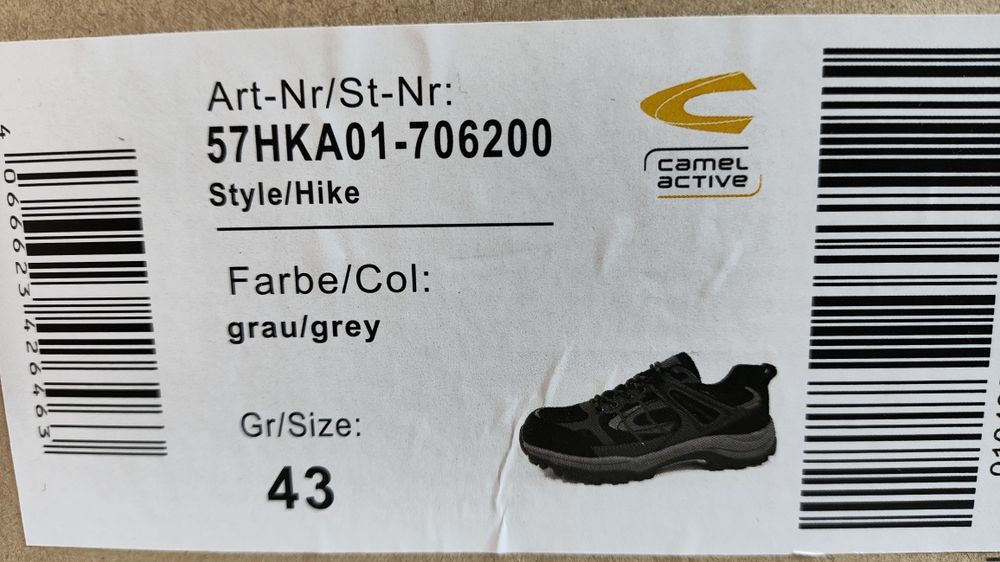 Camel Active Hike męskie sneakersy rozm 43 membrana teXXXactive