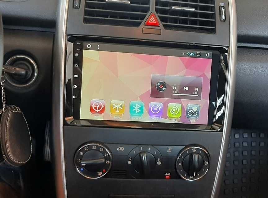 Rádio 2DIN 9" [4+64GB] MERCEDES • A180 (W169) • B180 (W245) • Android