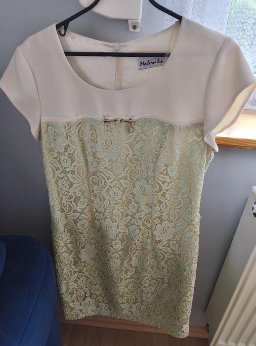 Elegancka sukienka z koronką rozmiar 42