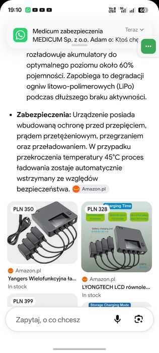 ładowarka do akumulatorów do dronów.