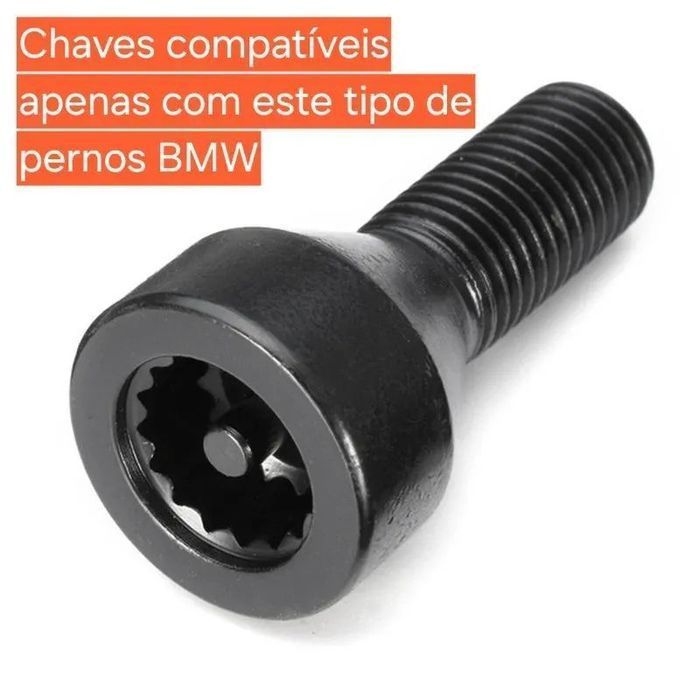 Chave Pernos Segurança Estriado Jantes BMW