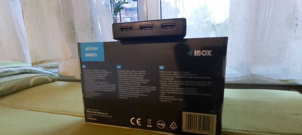 Rozdzielacz splitter hdmi 1-5 pilot,podczerwień