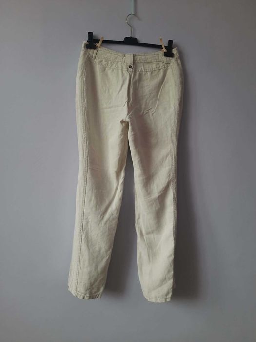 Spodnie lniane, jasny beż