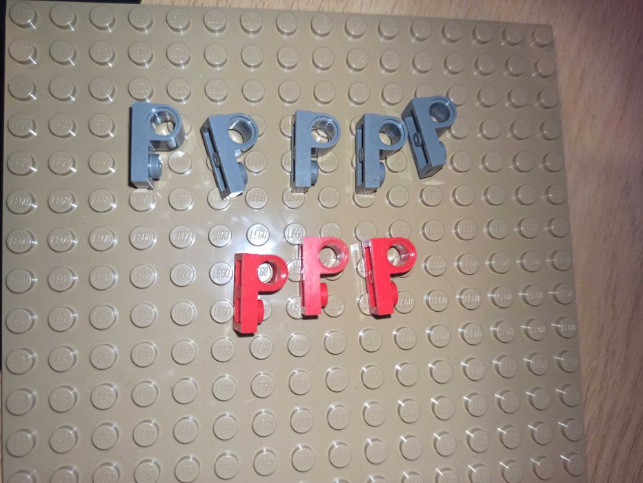 Lego 11458 za, 2 szt czerwony i ciemny szary