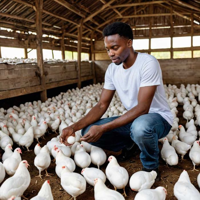 Kury kokoszki nioski rasy Tetra tintet z jajkiem odchowana