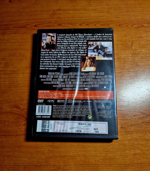 RESGATE (Ron Howard) Mel Gibson/Rene Russo/Gary Sinise