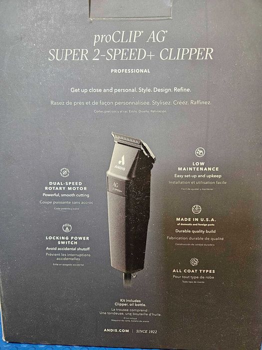 Maszynka do strzyżenia psów Andis AG 2-Speed+ Dog Hair Clipper with #10 Blade