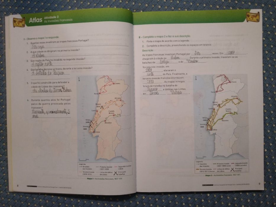 "História e Geografia de Portugal 6º Ano: Caderno de Atividades" ótimo