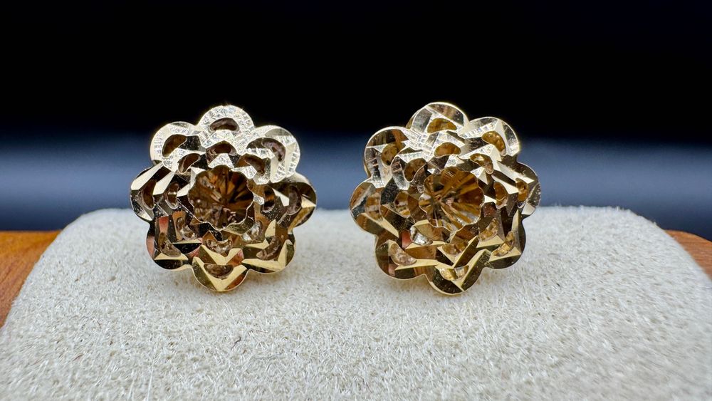 Złote kolczyki, próba: 14ct 585, waga: 1,79g