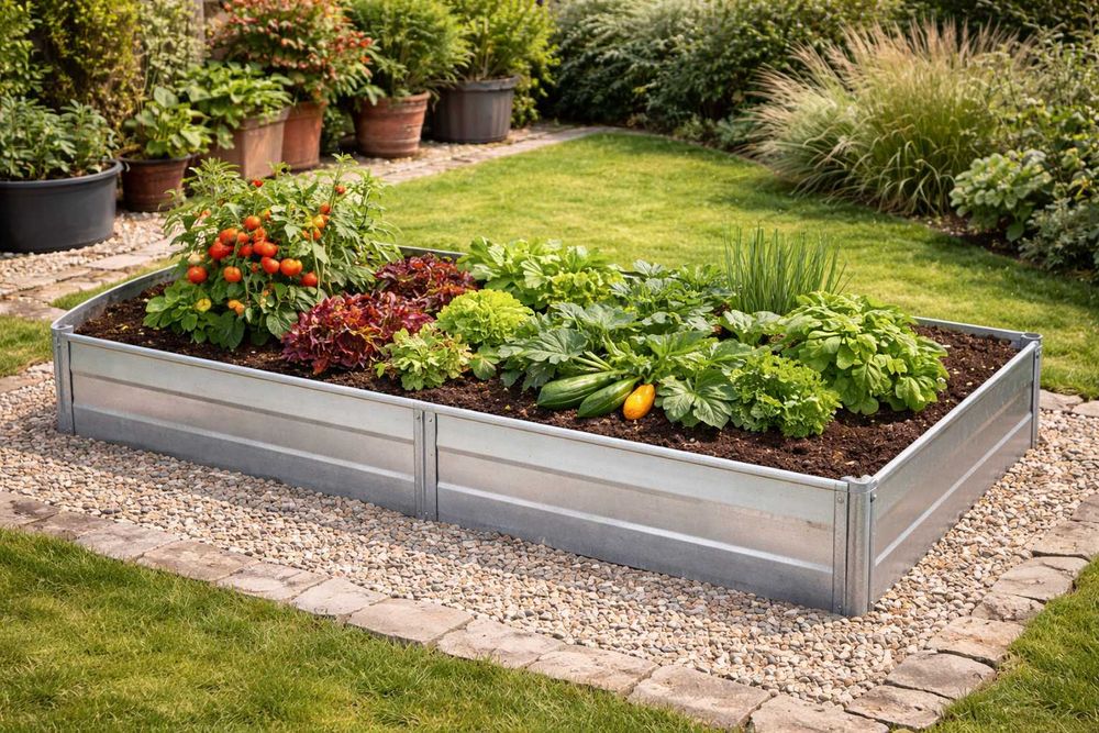 Grządka warzywna 240x120x30 cm prostokątna ocynk